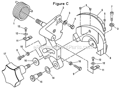 Page C Diagram and Parts List for TS230  Ryobi Miter Saw