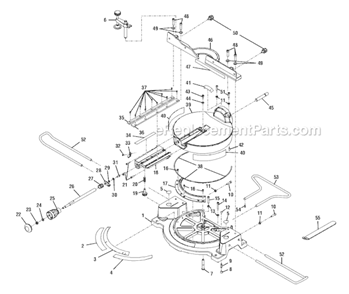Page C Diagram and Parts List for TSS101L  Ryobi Miter Saw