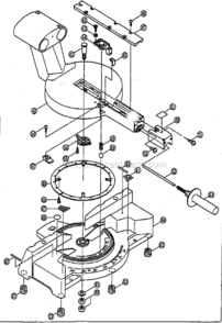 Page B Diagram and Parts List for TSS220  Ryobi Miter Saw