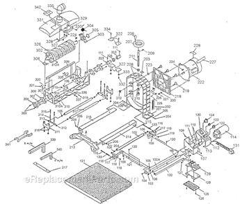 Page A Diagram and Parts List for WDS1600  Ryobi Belt or Drum Sander