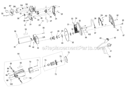 Part Location Diagram of 671498001 Ridgid Tile Saw Ball Bearing