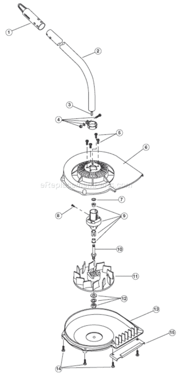 Page A Diagram and Parts List for SB720R 305000001 Ryobi Leaf Blower / Vacuum