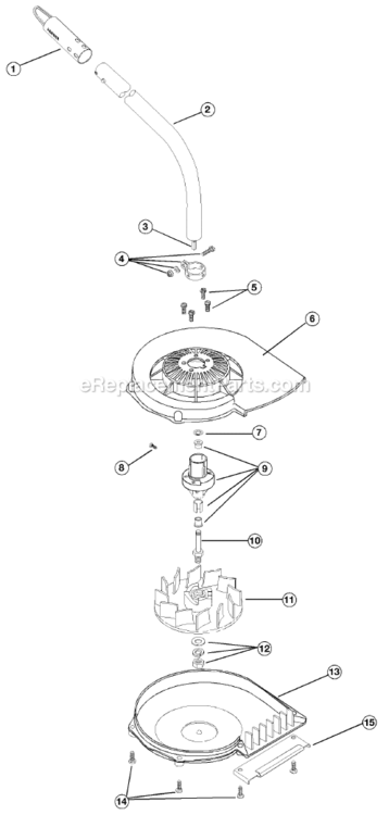 Page A Diagram and Parts List for SB720R 41AJSB-A034 Ryobi Leaf Blower / Vacuum