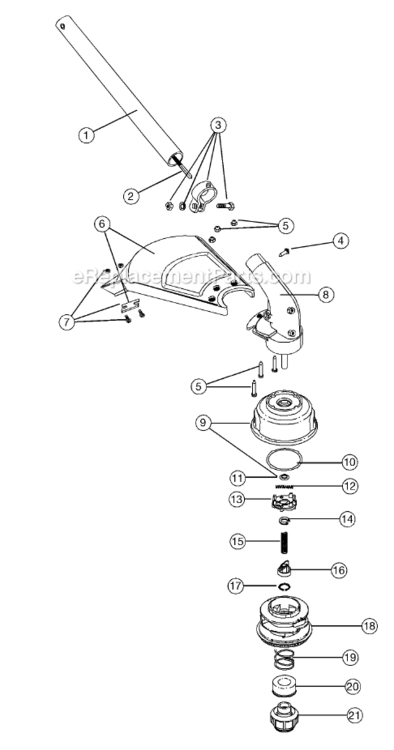 Page A Diagram and Parts List for SS725R 41AJSS-A034 Ryobi Trimmer