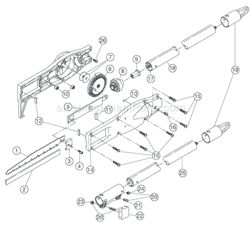 Page A Diagram and Parts List for TP720R 41AJTPB054 Ryobi Pole Saw