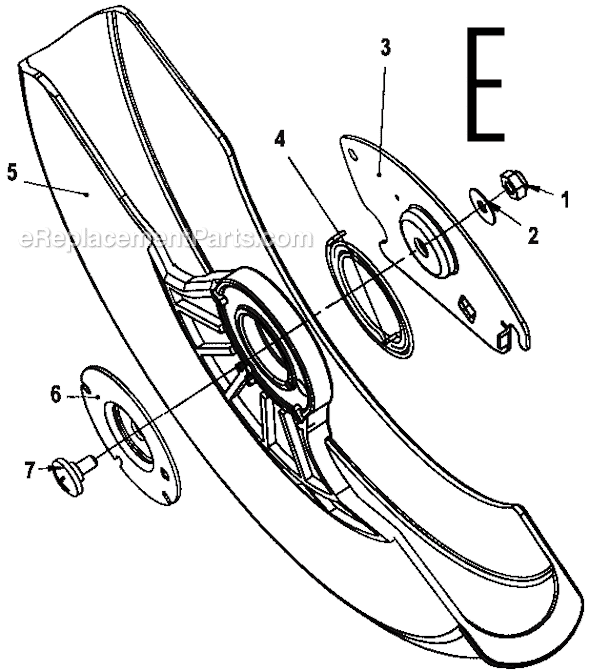 Page E Diagram and Parts List for TS1351  Ryobi Miter Saw