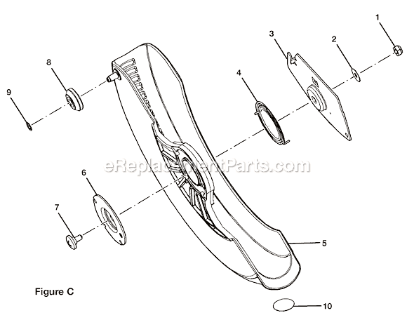 Page C Diagram and Parts List for TS1353DXL  Ryobi Miter Saw