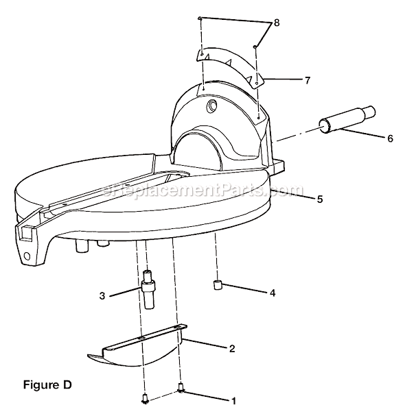Page D Diagram and Parts List for TS1353DXL  Ryobi Miter Saw
