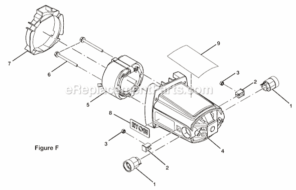 Page F Diagram and Parts List for TS1353DXL  Ryobi Miter Saw