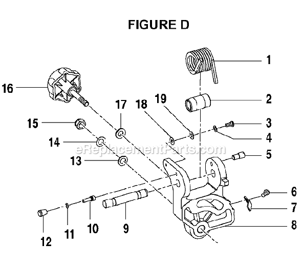 Page D Diagram and Parts List for TS13550  Ryobi Miter Saw