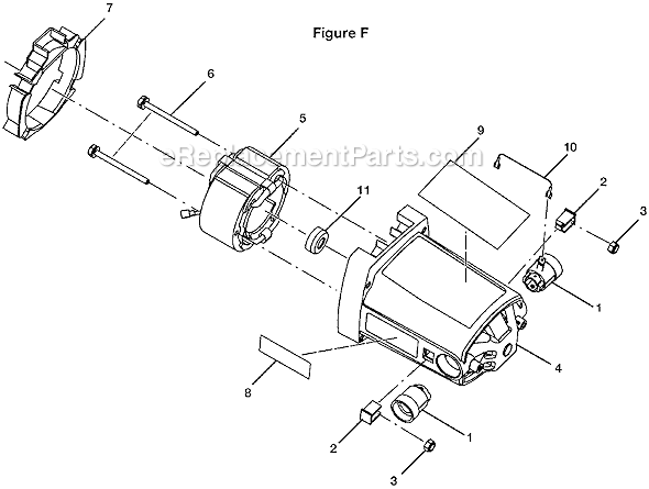 Page F Diagram and Parts List for TS13552DXL  Ryobi Miter Saw