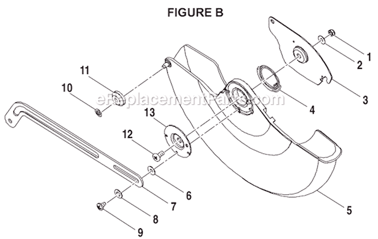 Page B Diagram and Parts List for TS1551  Ryobi Miter Saw