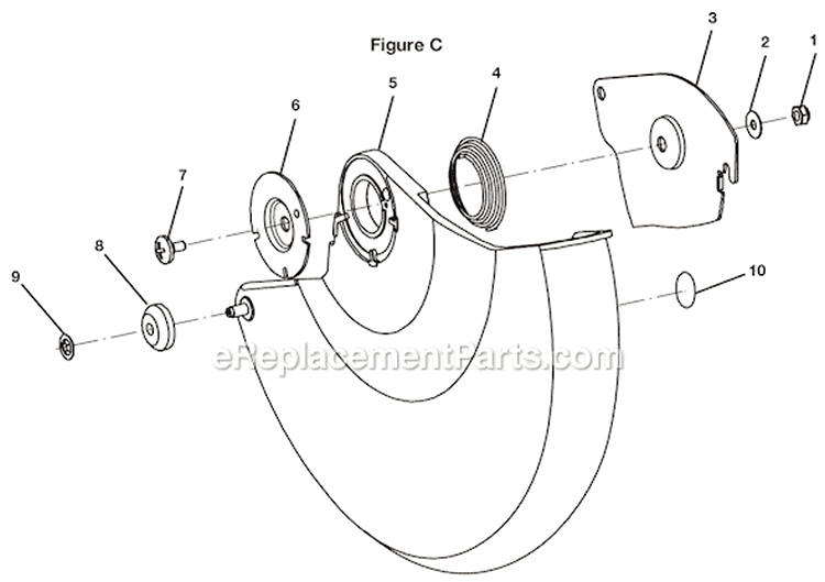 Page C Diagram and Parts List for TS1552DXL  Ryobi Miter Saw