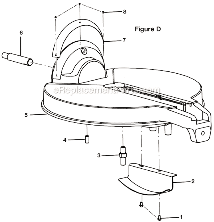 Page D Diagram and Parts List for TS1552DXL  Ryobi Miter Saw