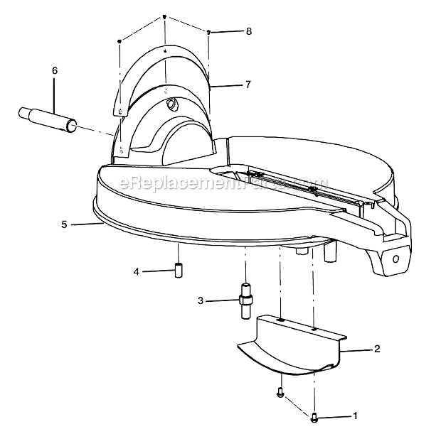 Figure D Diagram and Parts List for TS1552LA  Ryobi Miter Saw