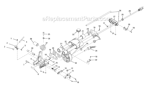 Page B Diagram and Parts List for TSS101L  Ryobi Miter Saw