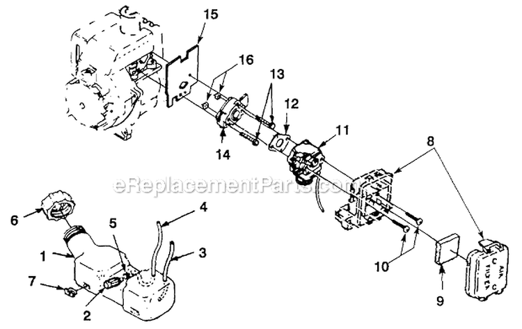 Page A Diagram and Parts List for UT-26027  Ryobi Trimmer