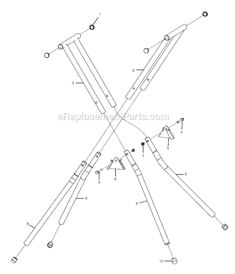 Page B Diagram and Parts List for WS720S  Ryobi Tile Saw