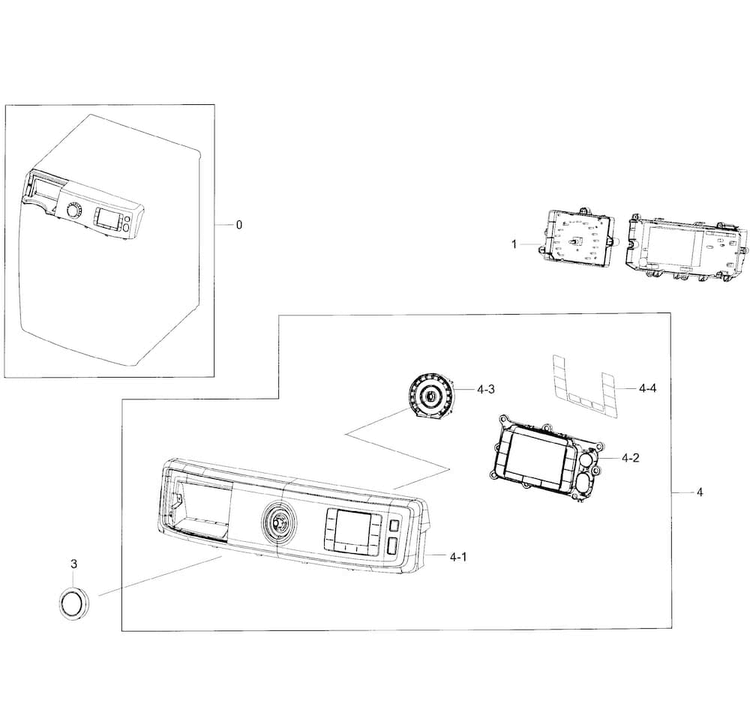 Control Panel Diagram and Parts List for WF56H9100AW A2-0001 Samsung Washer