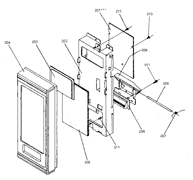 Control Diagram and Parts List for 4018912980  Kenmore Microwave