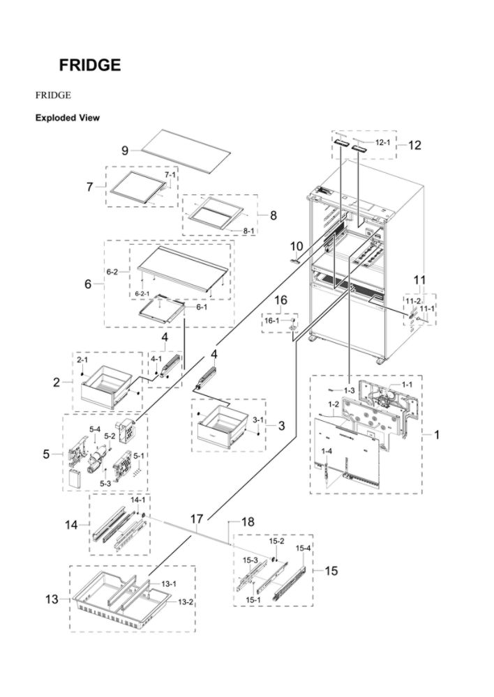 Refrigerator Parts Diagram and Parts List for RF29BB8900AC AA-00 Samsung Refrigerator