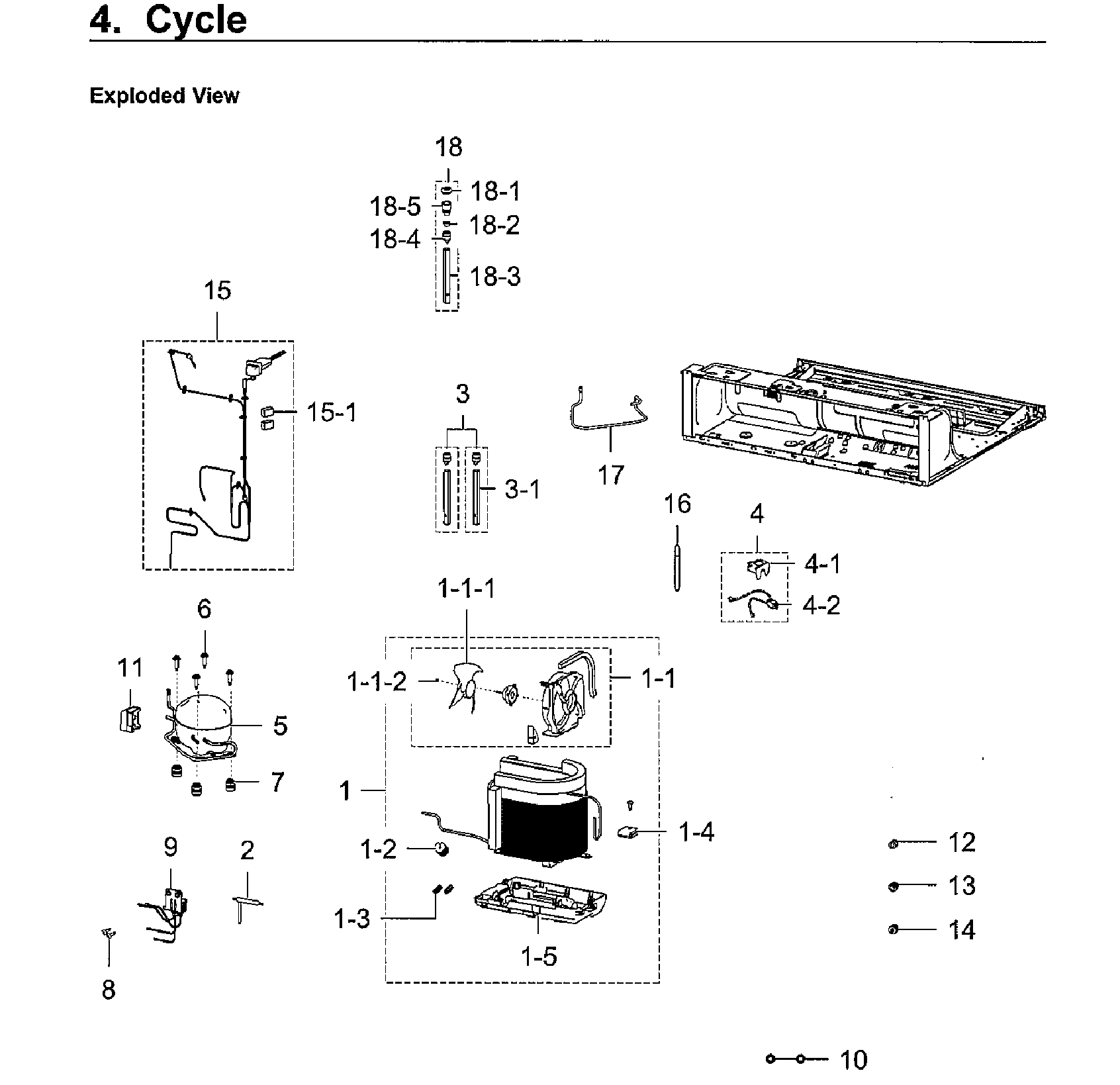 Compressor Diagram and Parts List for RF28K9070SG AA-0002 Samsung Refrigerator