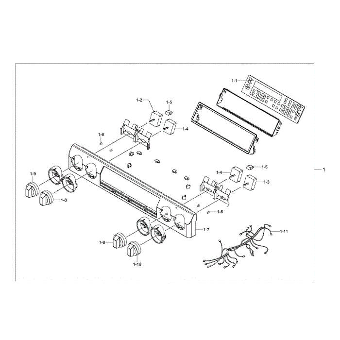 Control Box Diagram and Parts List for NE58F9710WS AA-00 Samsung Range