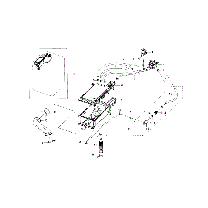 Housing-Drawer Diagram and Parts List for WF395BTPARA A1-00 Samsung Washer