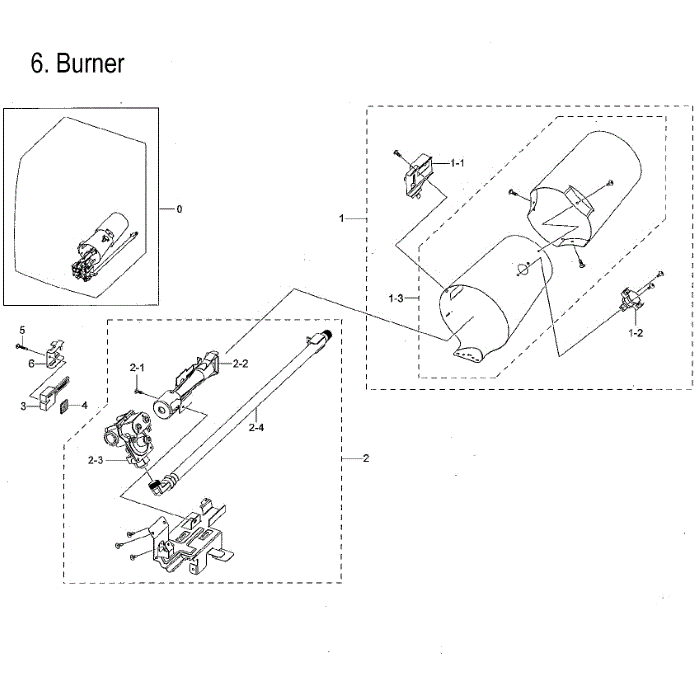 Heater Diagram and Parts List for DVG45M5500P A3-00 Samsung Dryer