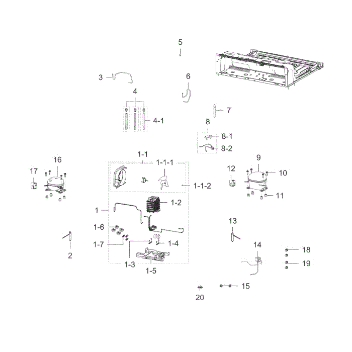 Cycle Diagram and Parts List for RF32FMQDBSR AA-10 Samsung Refrigerator