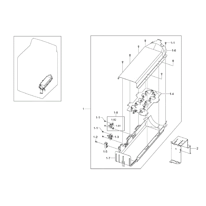 Duct Heater Diagram and Parts List for DV456EWHDSU AA-00 Samsung Dryer