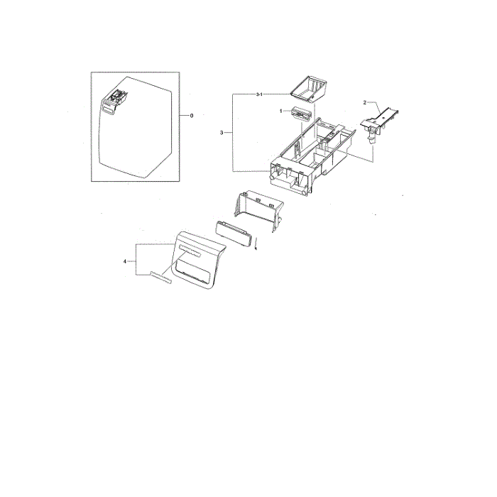 Drawer Diagram and Parts List for WF338AAW XAA-01 Samsung Washer