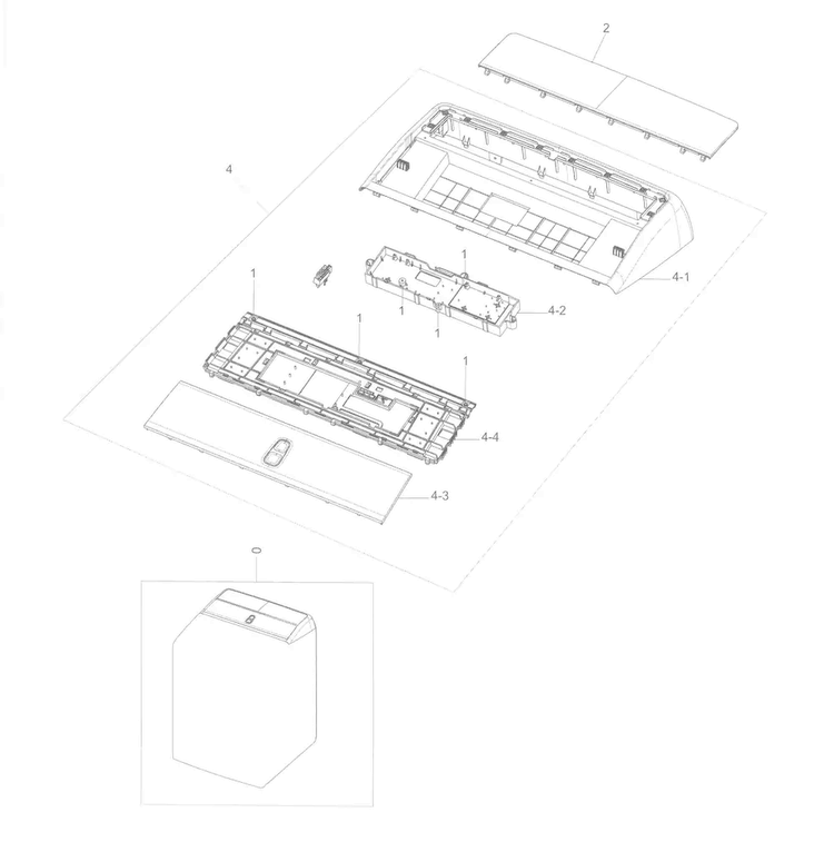 Control Panel Diagram and Parts List for DV50K8600EV A3-0000 Samsung Dryer