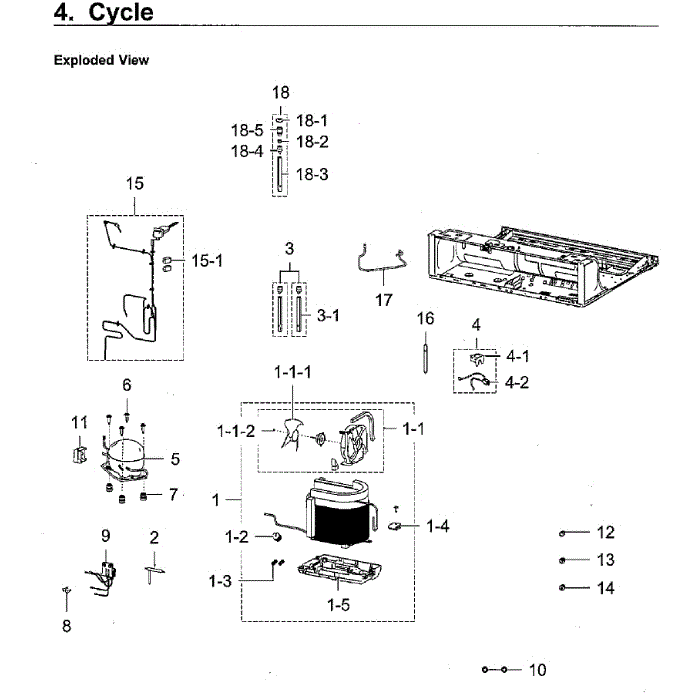 Cycle Diagram and Parts List for RF28K9380SG AA-02 Samsung Refrigerator