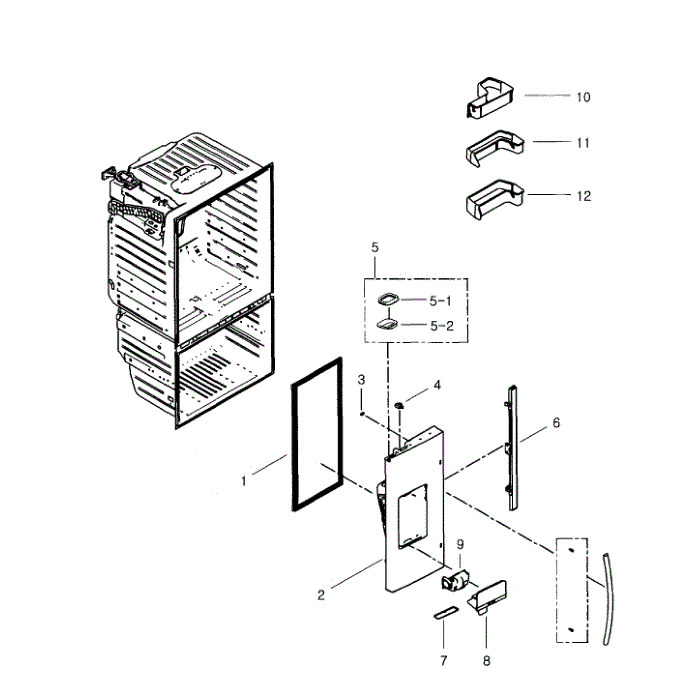 Left Door Diagram and Parts List for RFG297HDRS XAA-01 Samsung Refrigerator