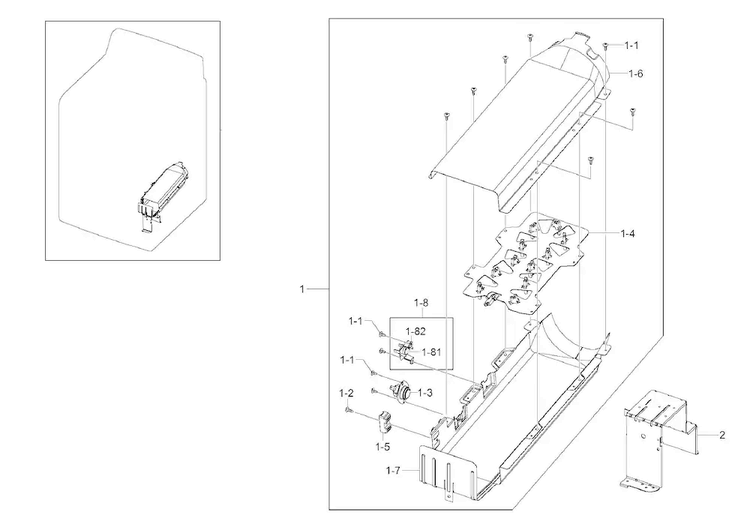 Duct Heater Diagram and Parts List for DV422EWHDWR AA-0000 Samsung Dryer