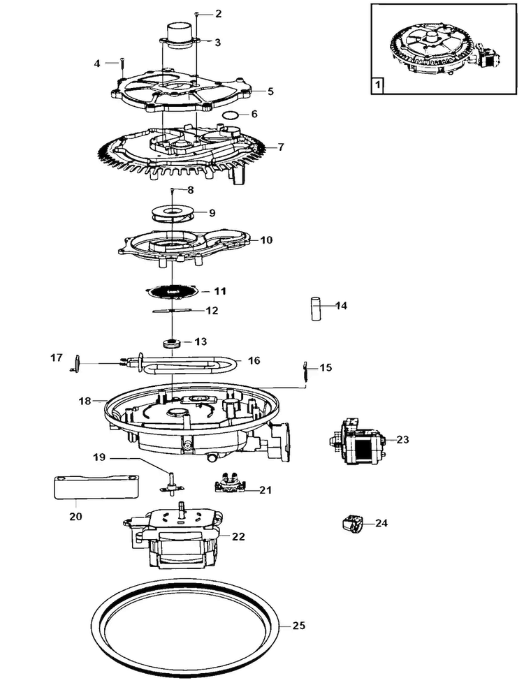 Pump Assy Diagram and Parts List for DMT400RHB XAA Samsung Dishwasher