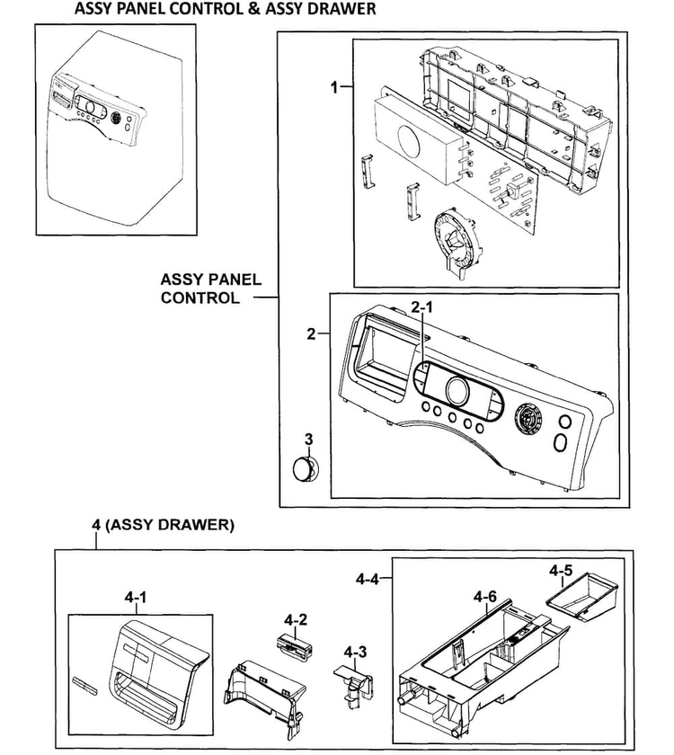 Control Panel Diagram and Parts List for WF328AAG XAA-0000 Samsung Washer