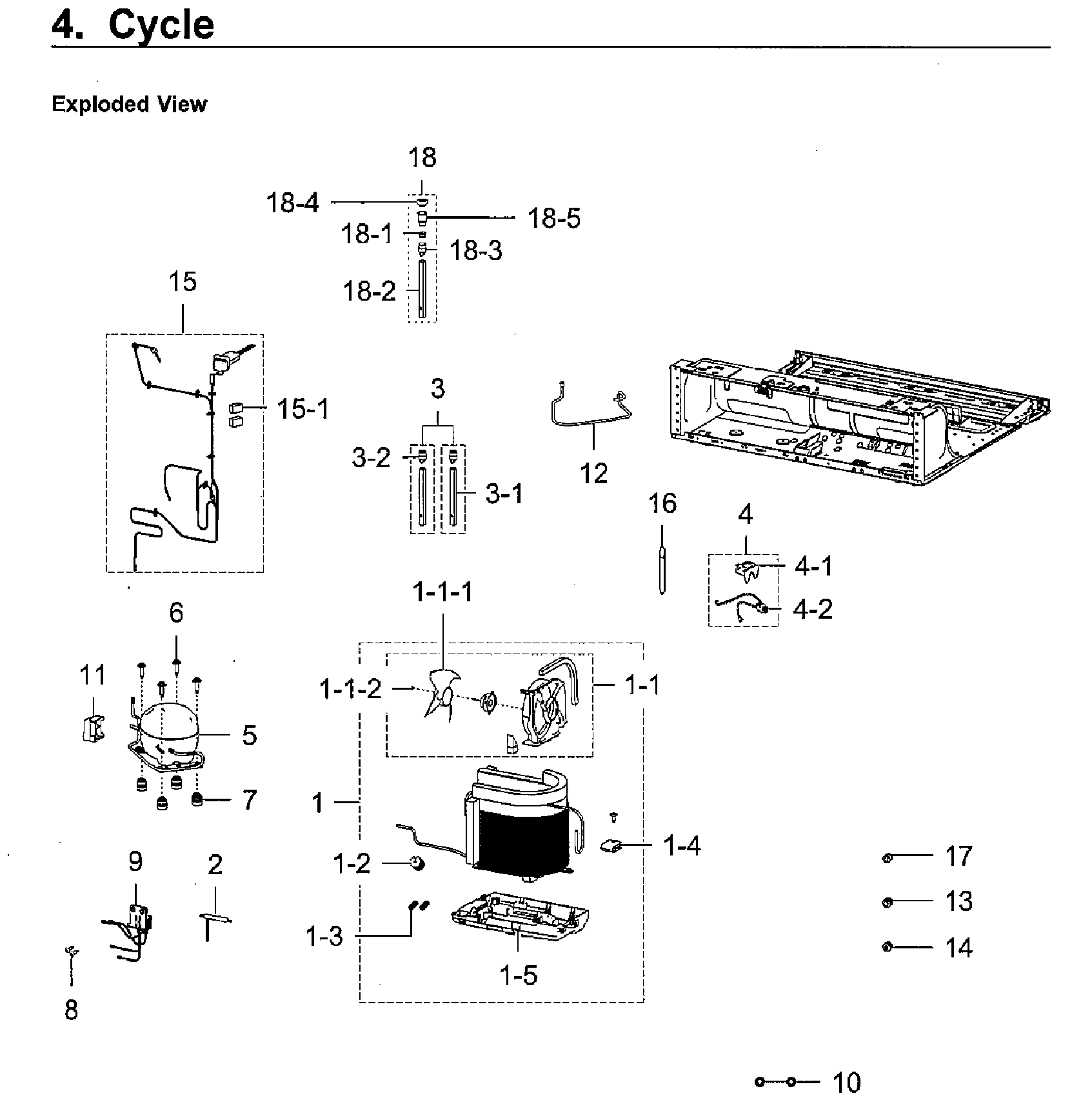 Cycle Diagram and Parts List for RF28K9580SG AA-0001 Samsung Refrigerator