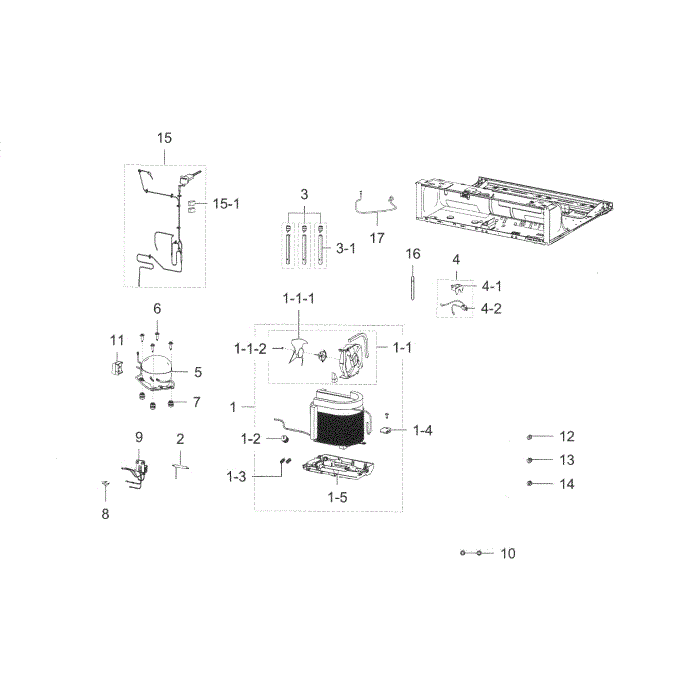 Cycle Diagram and Parts List for RF28K9070SR AA-00 Samsung Refrigerator