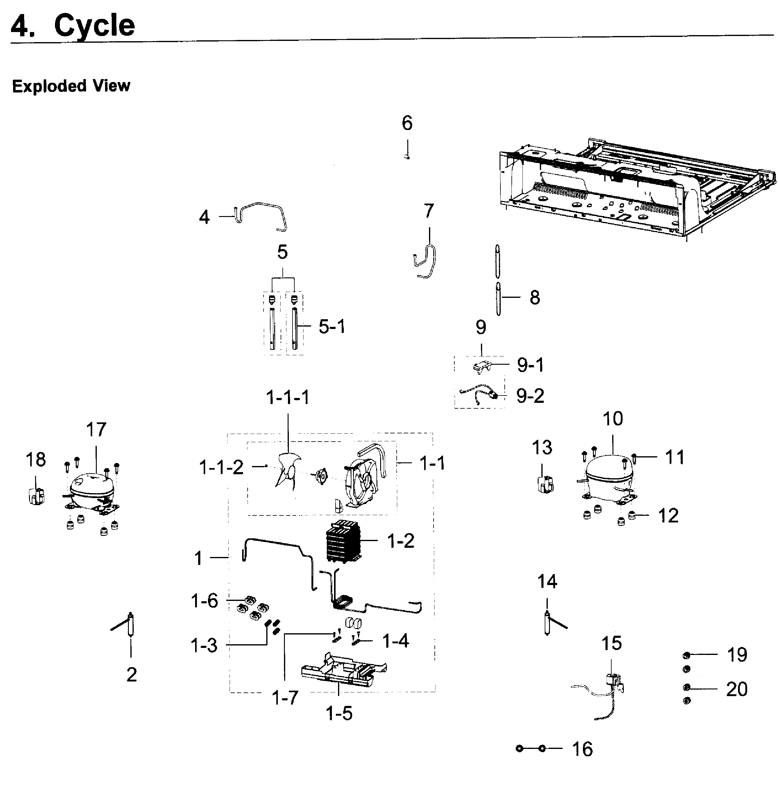 Cycle Diagram and Parts List for RF23J9011SG AA-0006 Samsung Refrigerator