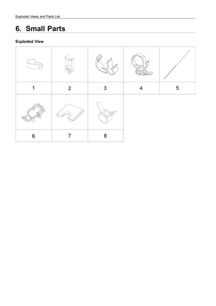 Small Parts Diagram and Parts List for WA54R7600AC US-00 Samsung Washer