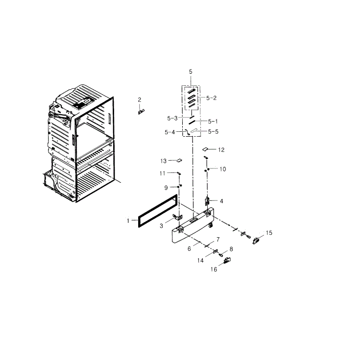 Flexzone Door Diagram and Parts List for RF25HMEDBBC AA-03 Samsung Refrigerator