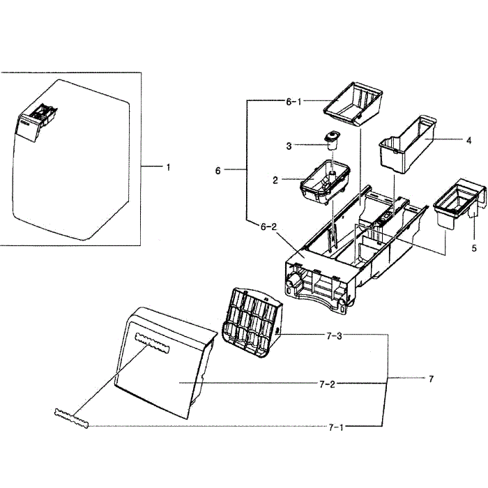 Drawer Assembly Diagram and Parts List for WF331ANR XAA-04 Samsung Washer