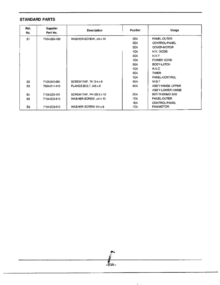 Complete Microwave Page 6 Diagram and Parts List for MW2070U XAA Samsung Microwave