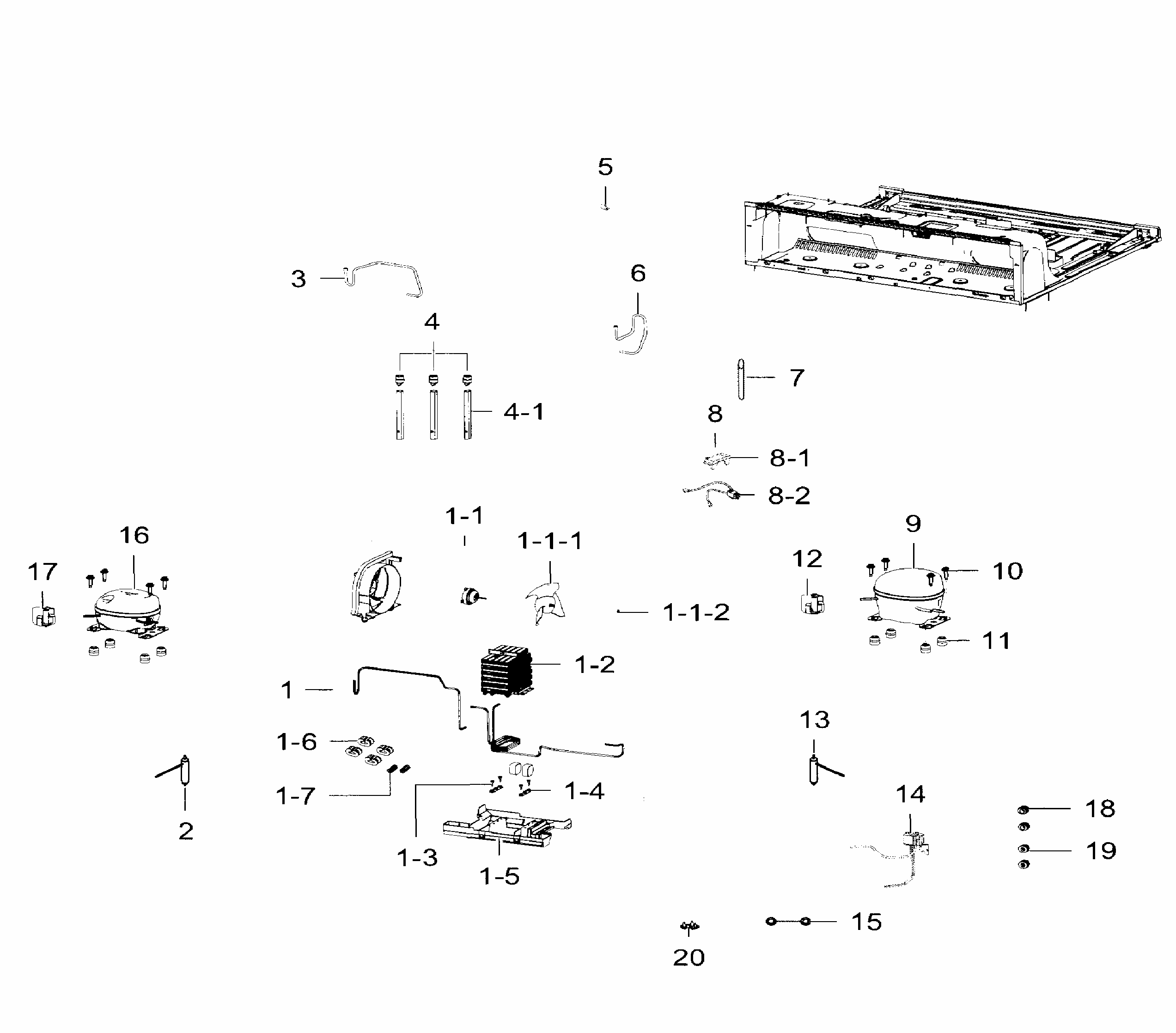 Cycle Diagram and Parts List for RF32FMQDBSR AA-0007 Samsung Refrigerator