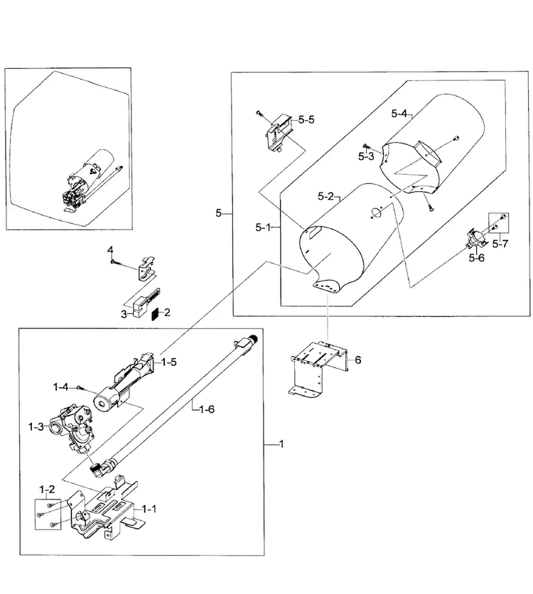 Heater Assy Diagram and Parts List for DV448AGP XAA-0001 Samsung Dryer