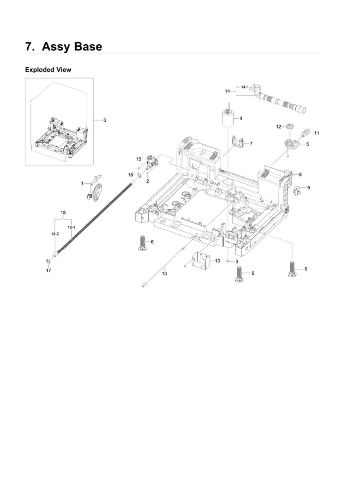 Base Assembly Diagram and Parts List for DW80R7060UG AA-00 Samsung Dishwasher