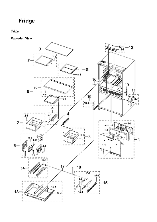 Refrigerator Parts Diagram and Parts List for RF29BB860012 AA-00 Samsung Refrigerator