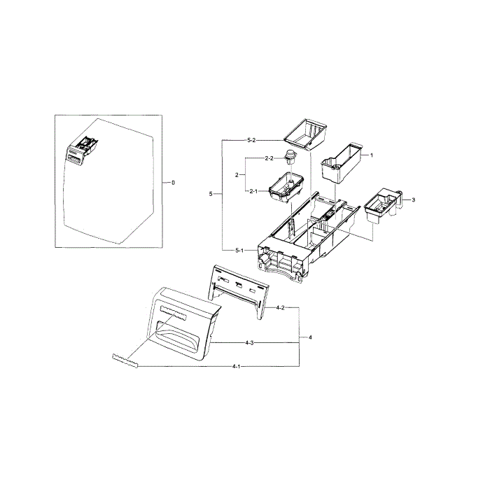 Drawer Diagram and Parts List for WF330ANB XAA-05 Samsung Washer
